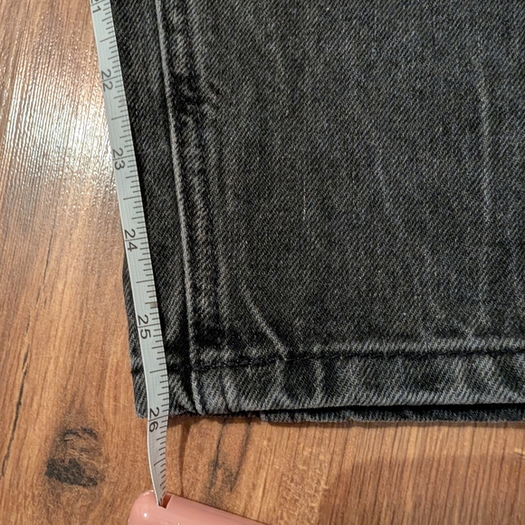 FREE PEOPLE WE THE FREE Moxie Low Slung Pull On Black Barrel Wide Leg Jeans 28 - Picture 15 of 15